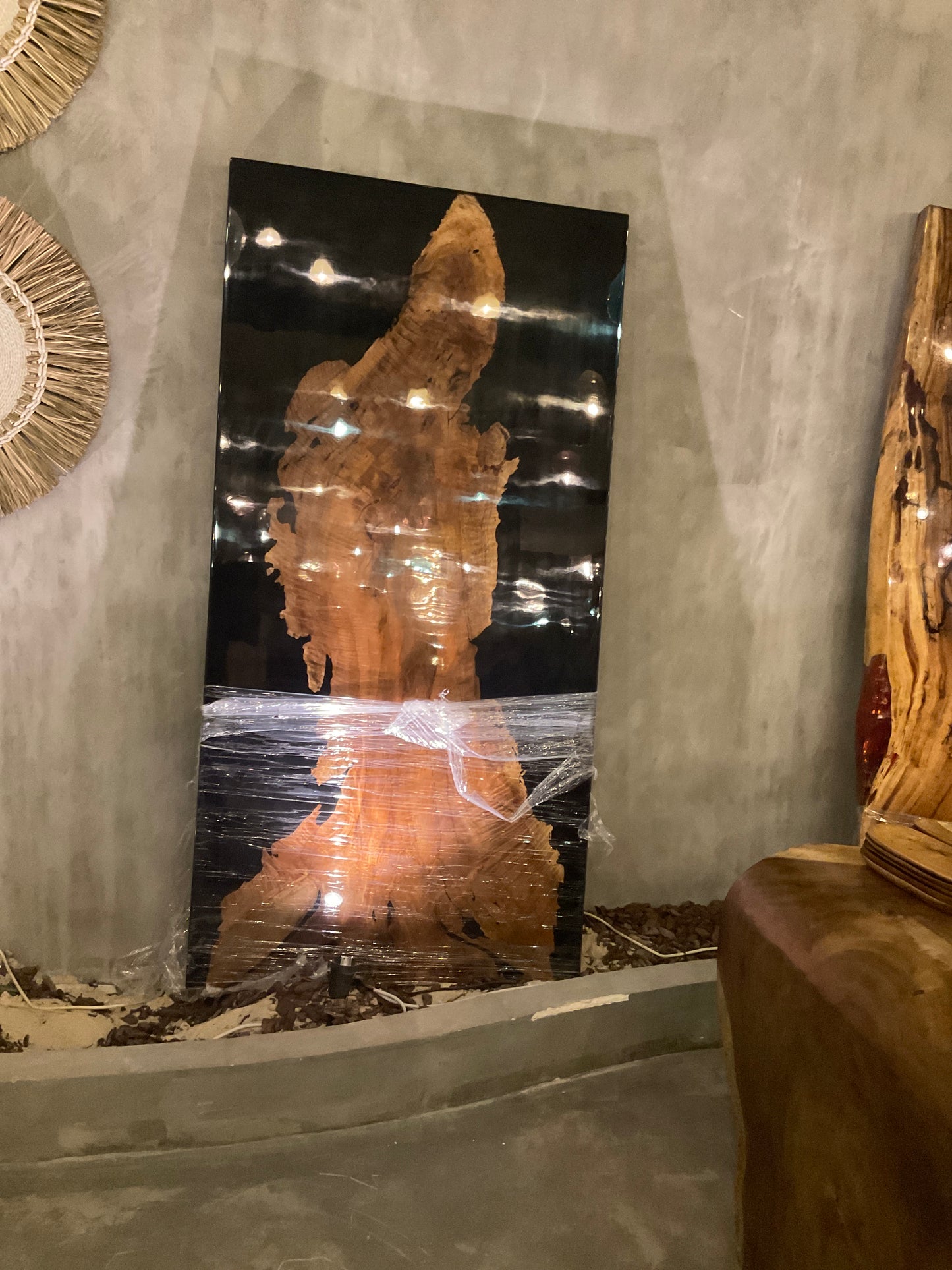 Epoxy block dining table